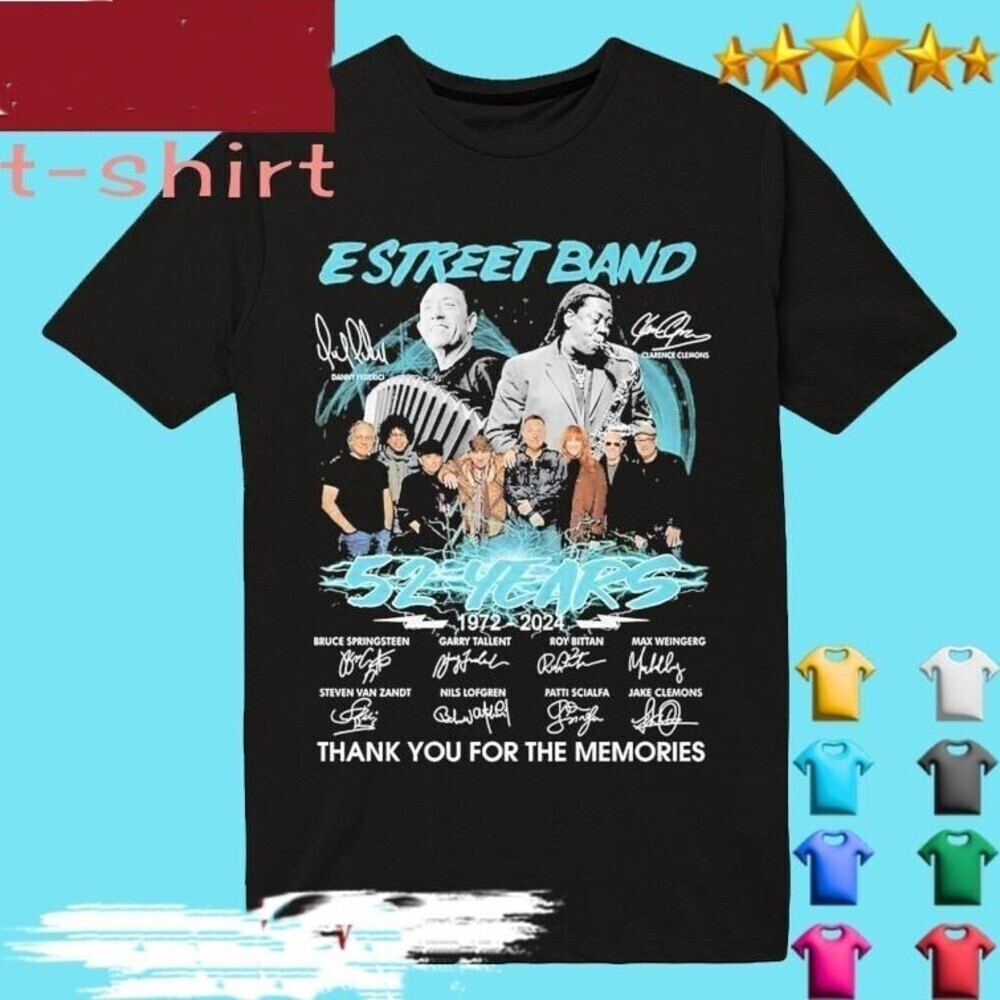 E Street Band And Bruce Springsteen 52 Years 1972 Tshirt